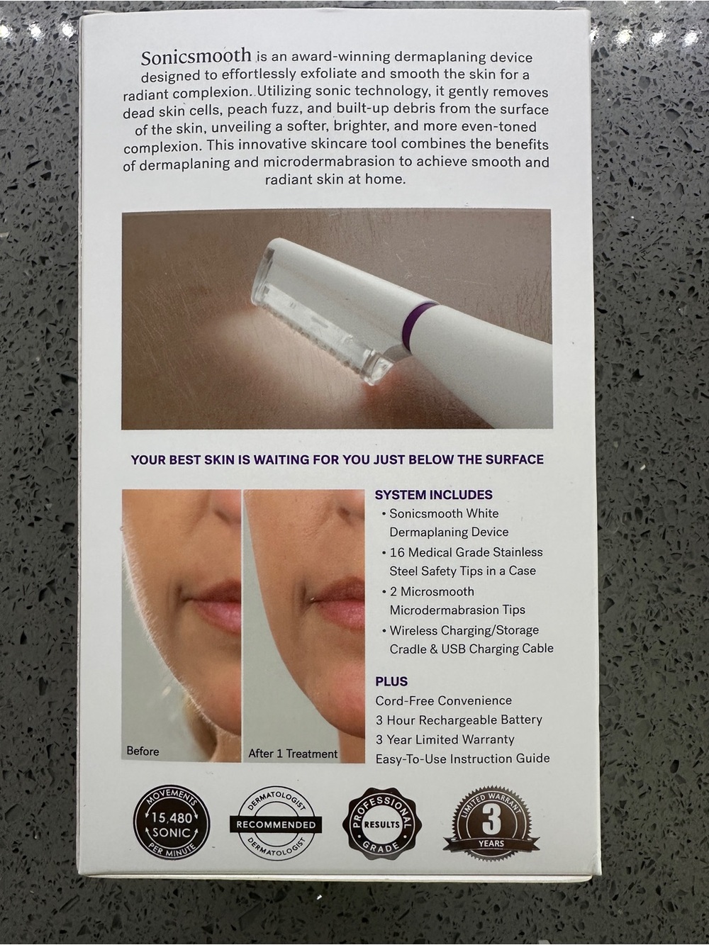 Michael Todd Beauty Sonicsmooth Pro+ Dermaplaning & Microdermabrasion System - Picture 3 of 7